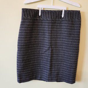 Black and white tweed pencil skirt